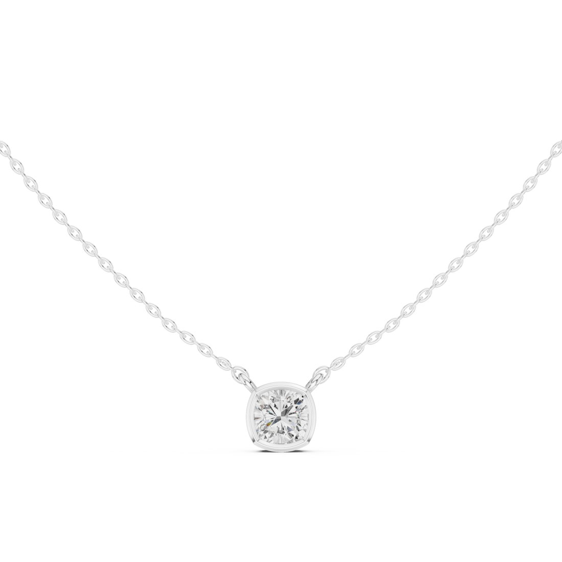  White Gold Eternal Embrace Circle Pendant Right View