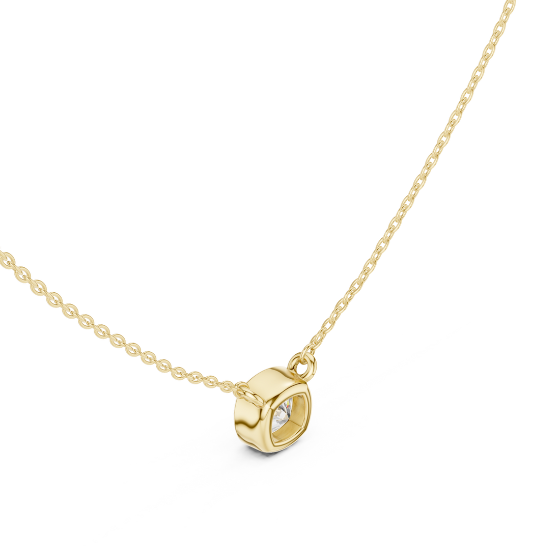 Gold Eternal Embrace Circle Pendant Right View