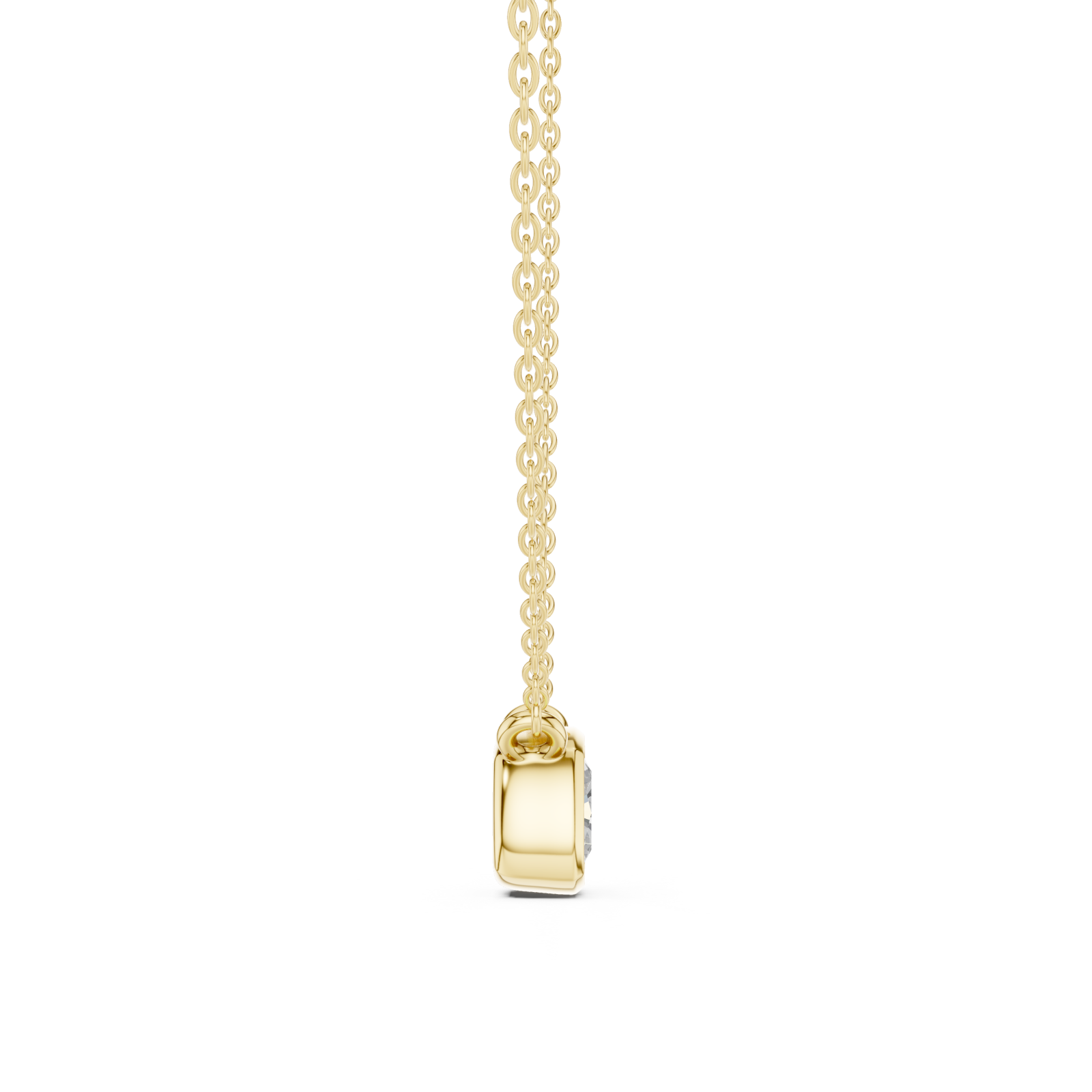 Gold Eternal Embrace Circle Pendant Side View