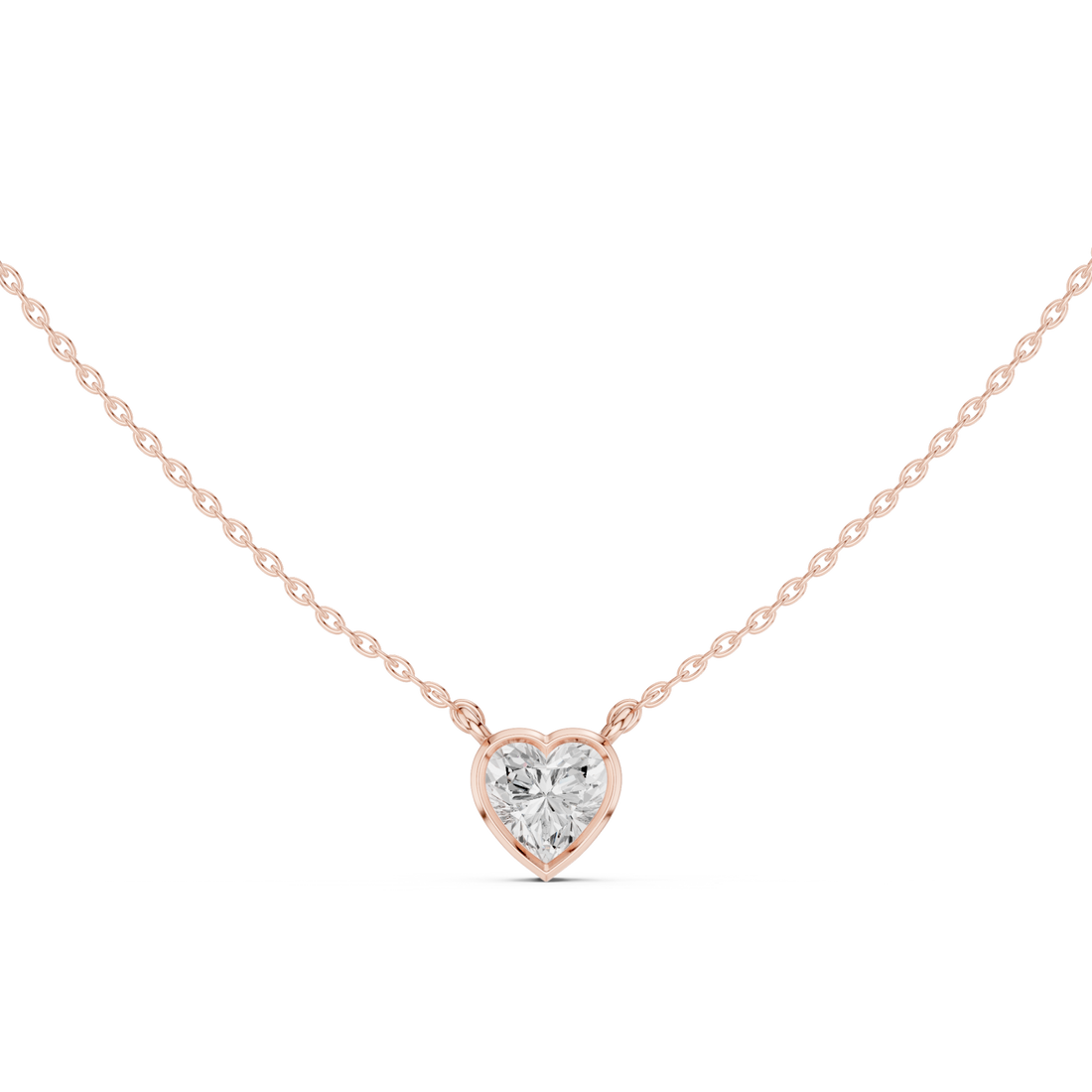  Rose Gold Embrace Heart Pendant Right View