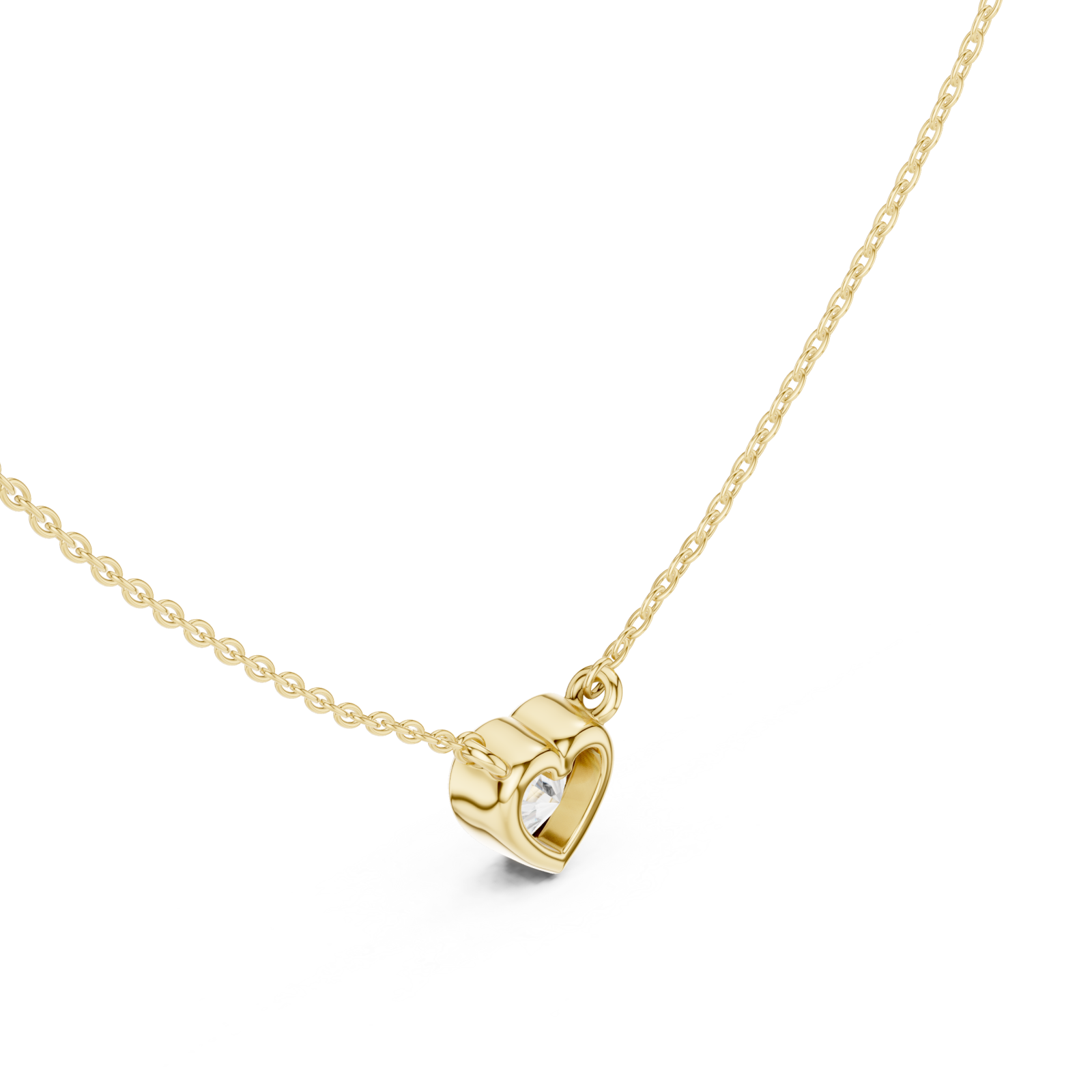 Gold Embrace Heart Pendant Right View