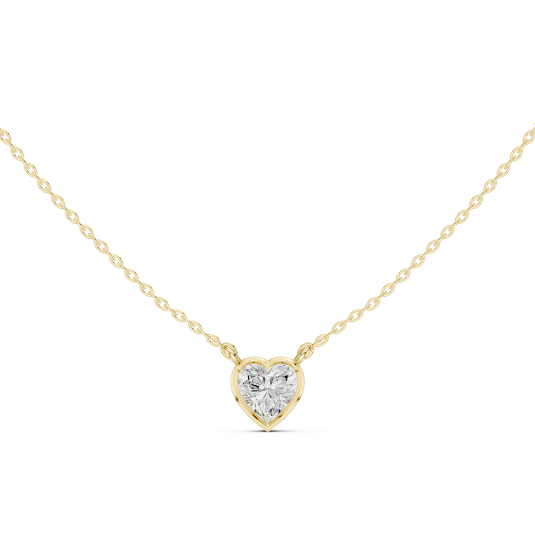 Gold Embrace Heart Pendant Right View