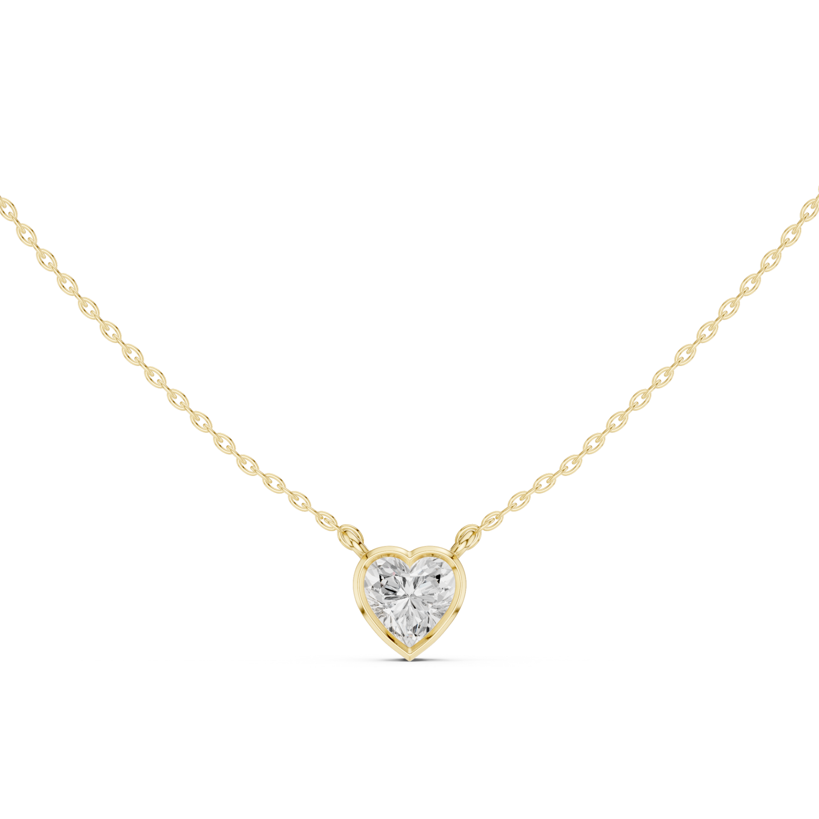  Gold Embrace Heart Pendant Front View