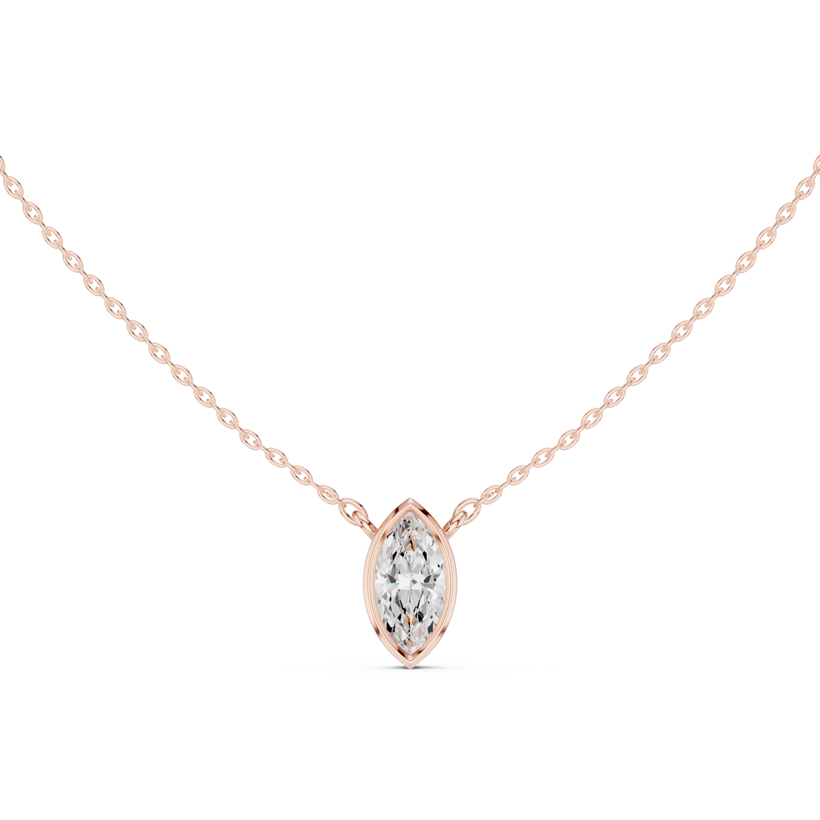  Rose Gold Eternal Gaze Pendant Front View
