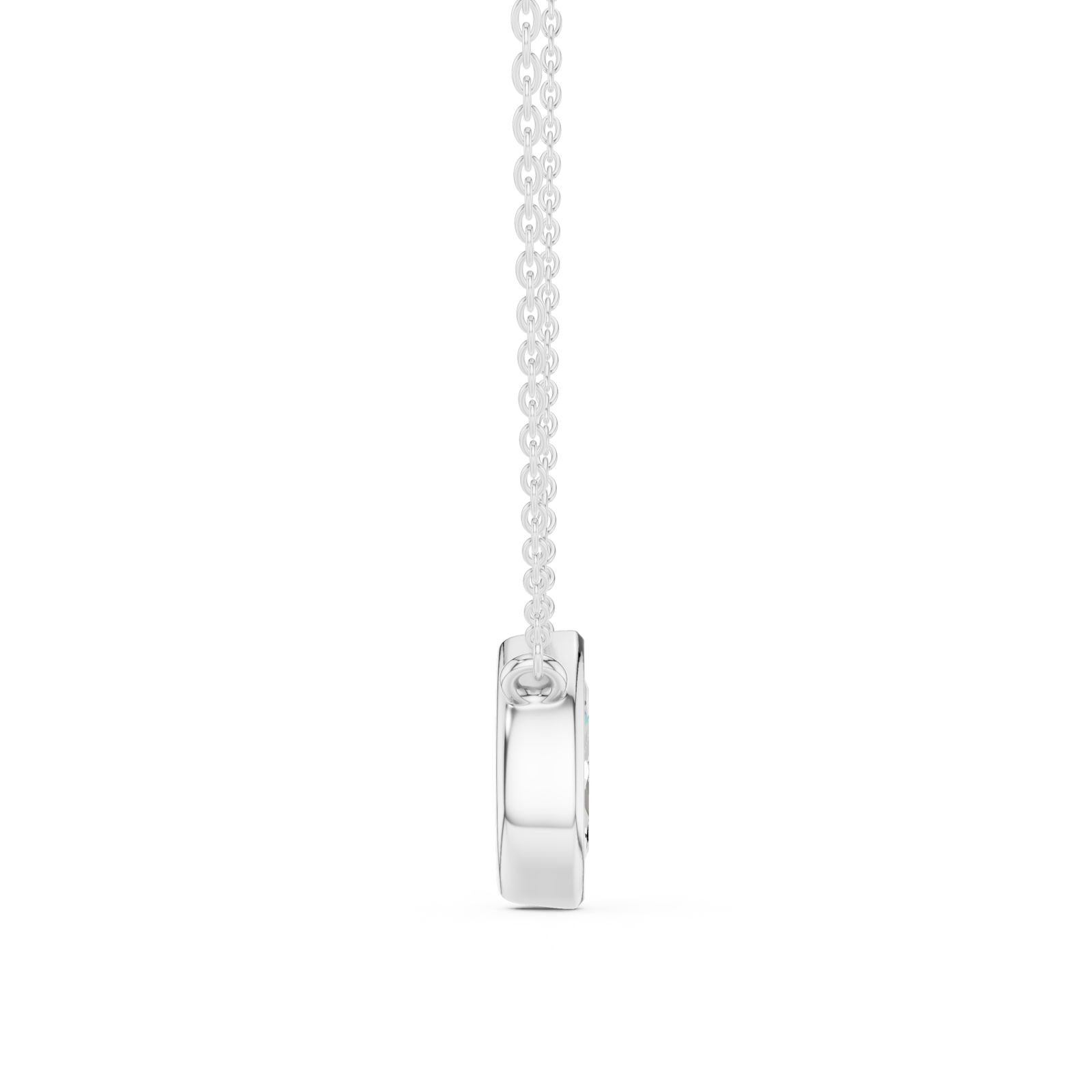  White Gold Eternal Gaze Pendant Side View