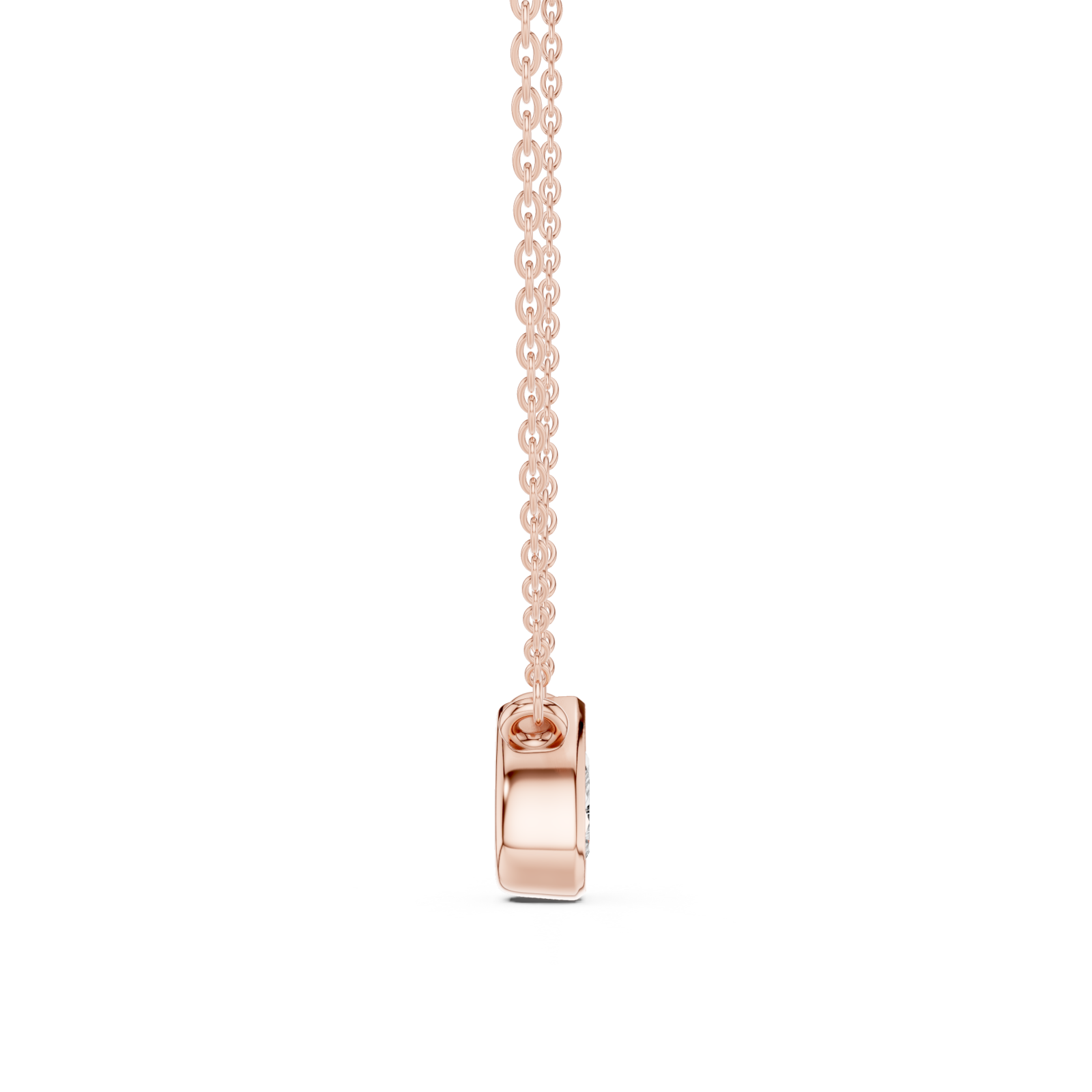  Rose Gold Harbor Radiance Pendant Side View