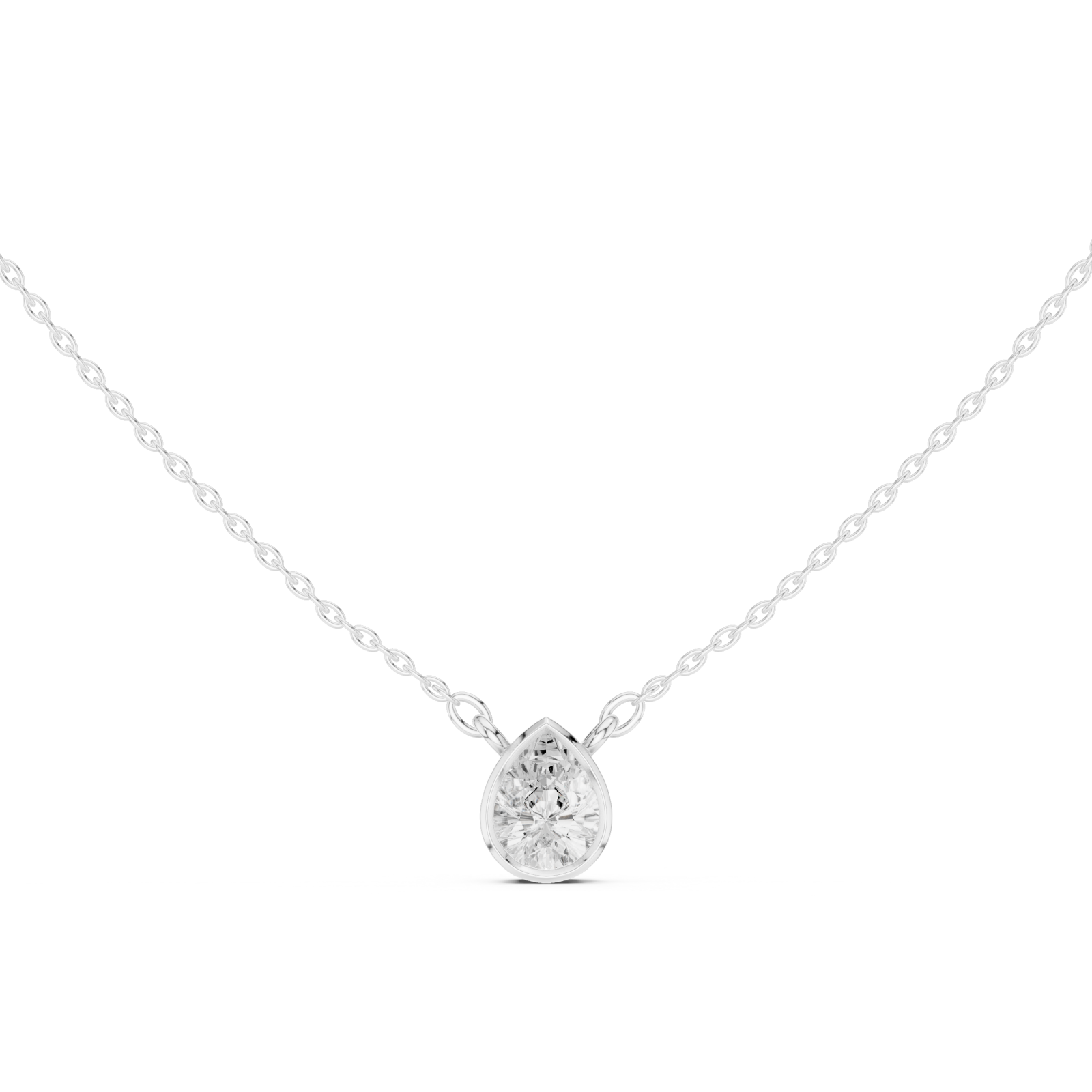  White Gold Harbor Radiance Pendant Front View