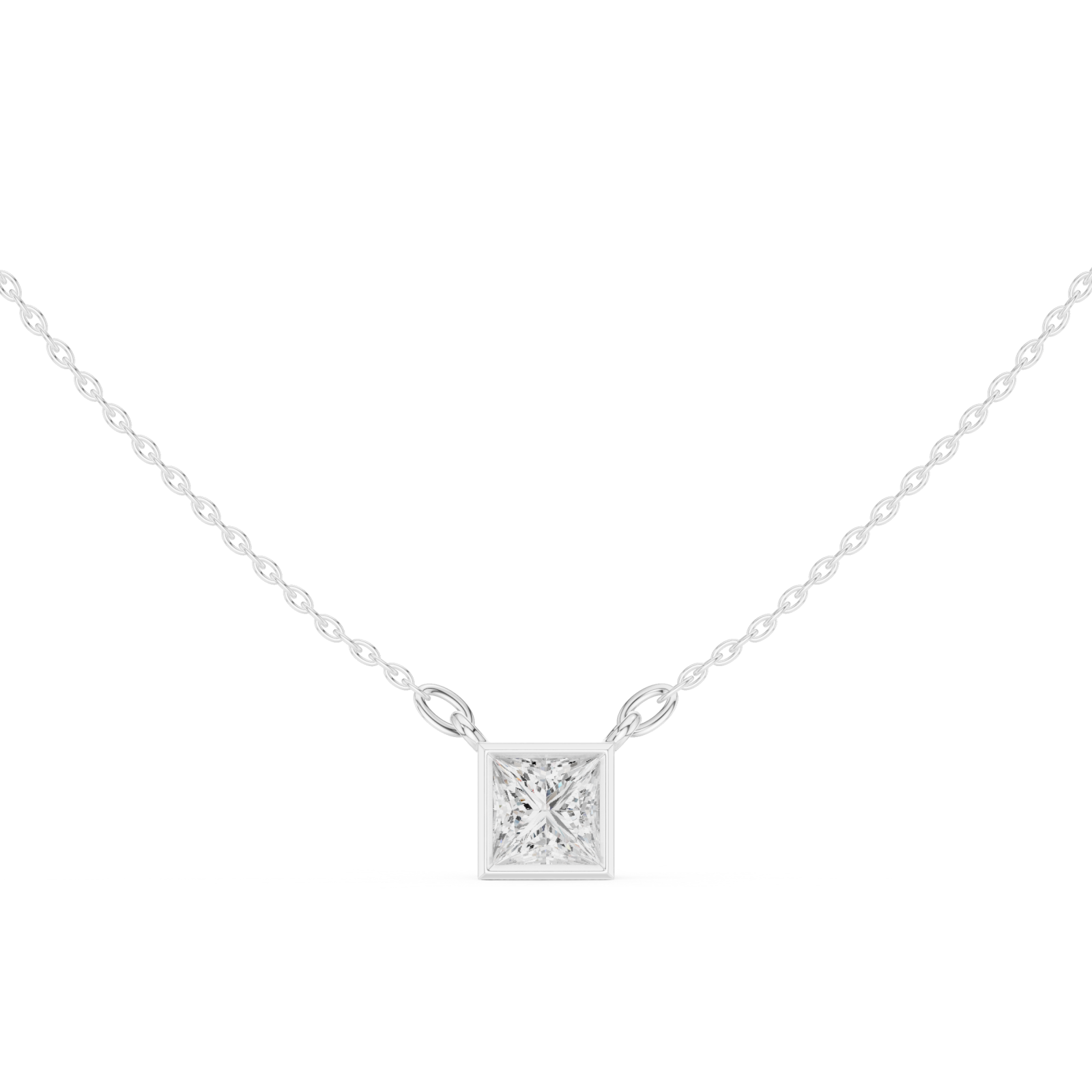  White Gold Eternal Muse Pendant Front View