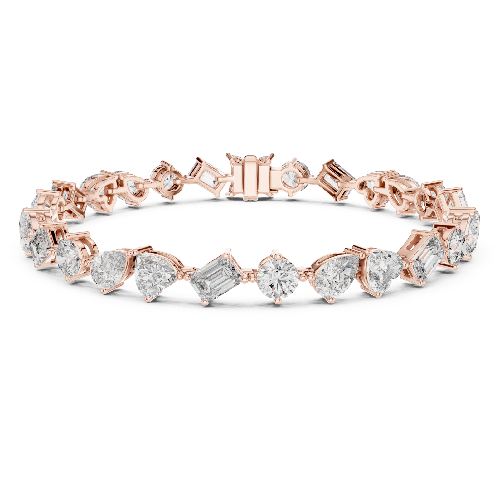  Rose Gold Blissful Whisper Link Fine Bracelet Right View