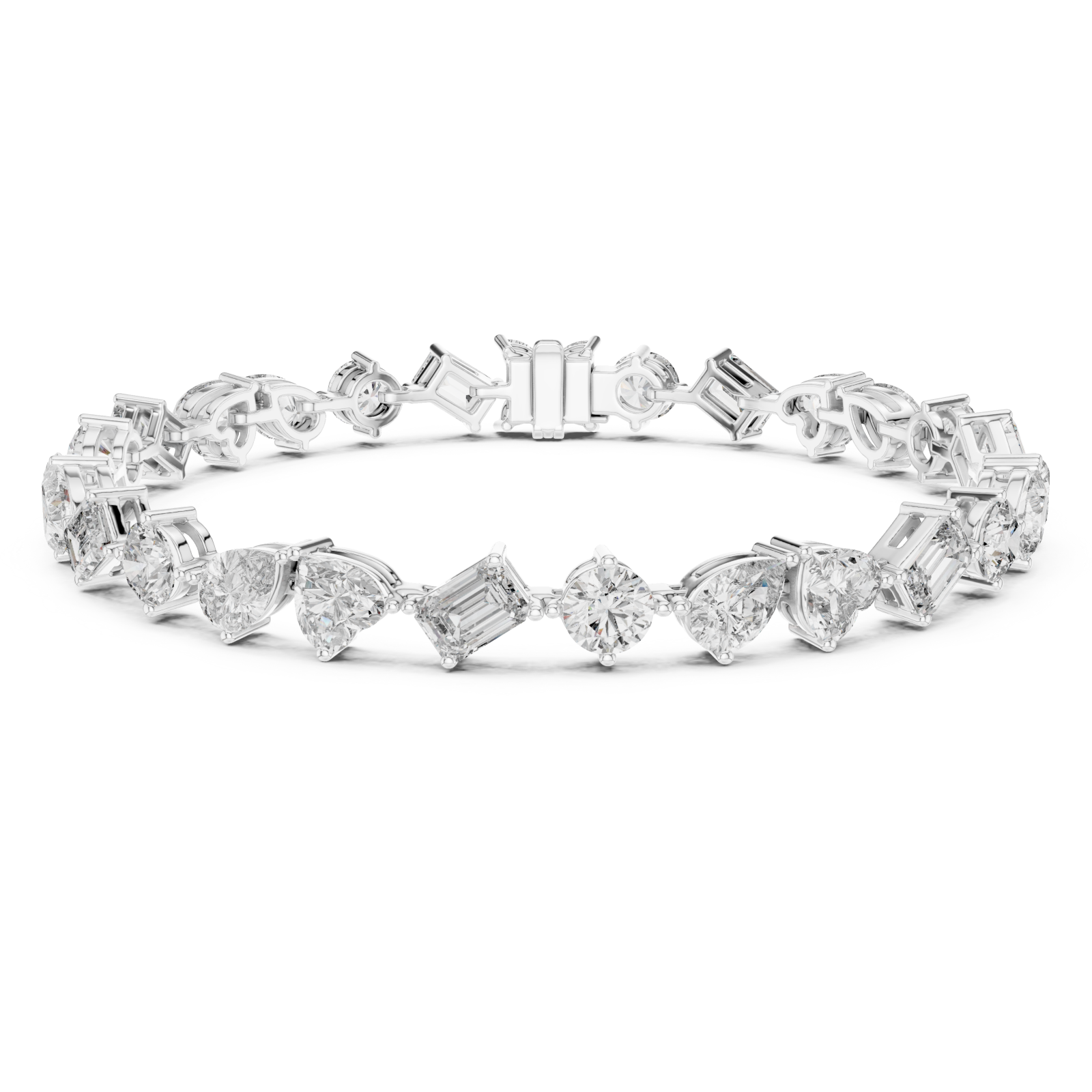  White Gold Blissful Whisper Link Fine Bracelet Right View