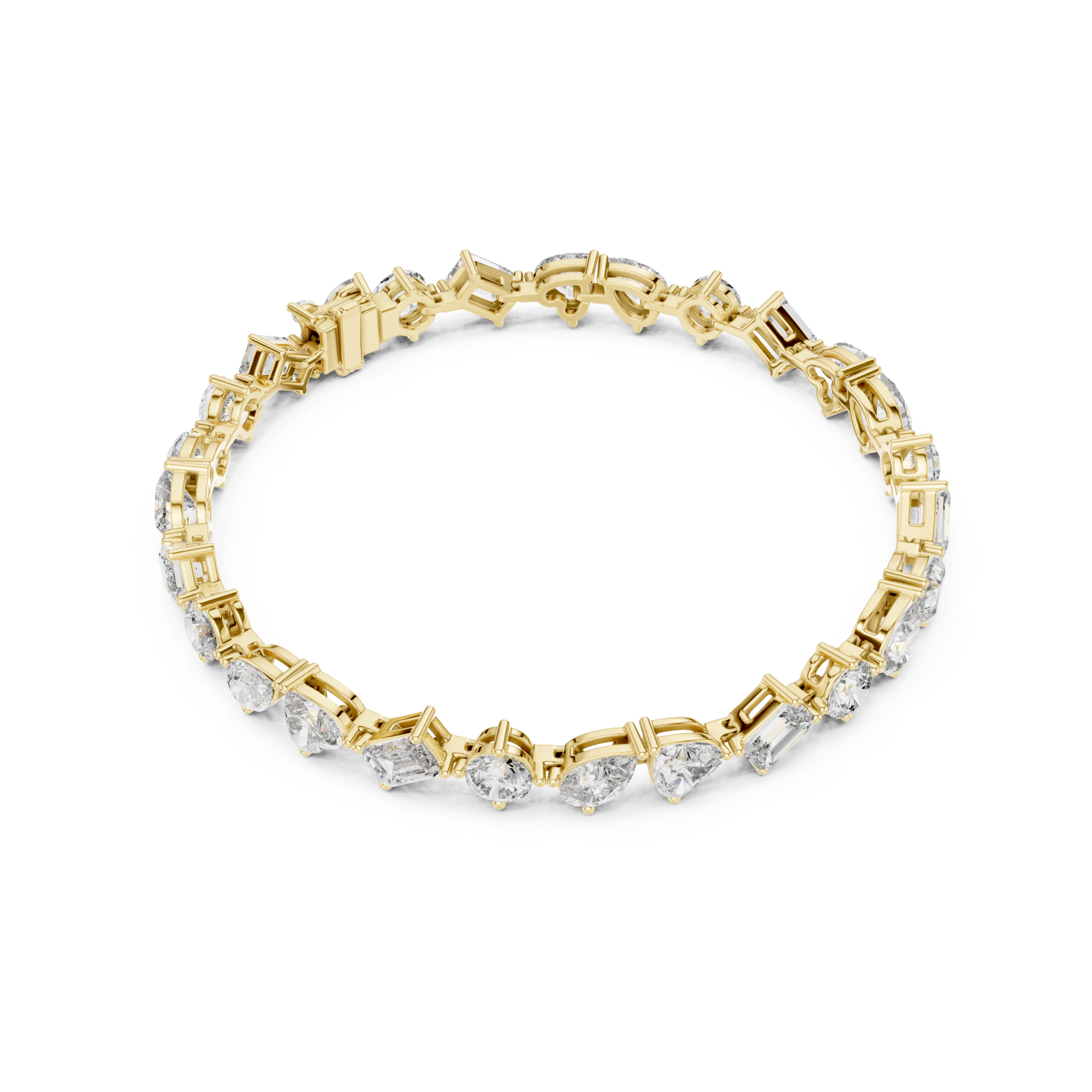  Gold Blissful Whisper Link Fine Bracelet Front View