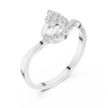  White Gold Twilight Whisper Halo Band Ring Right View