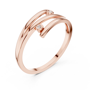  Rose Gold Everlace Sleek Sculpture Ring Right View