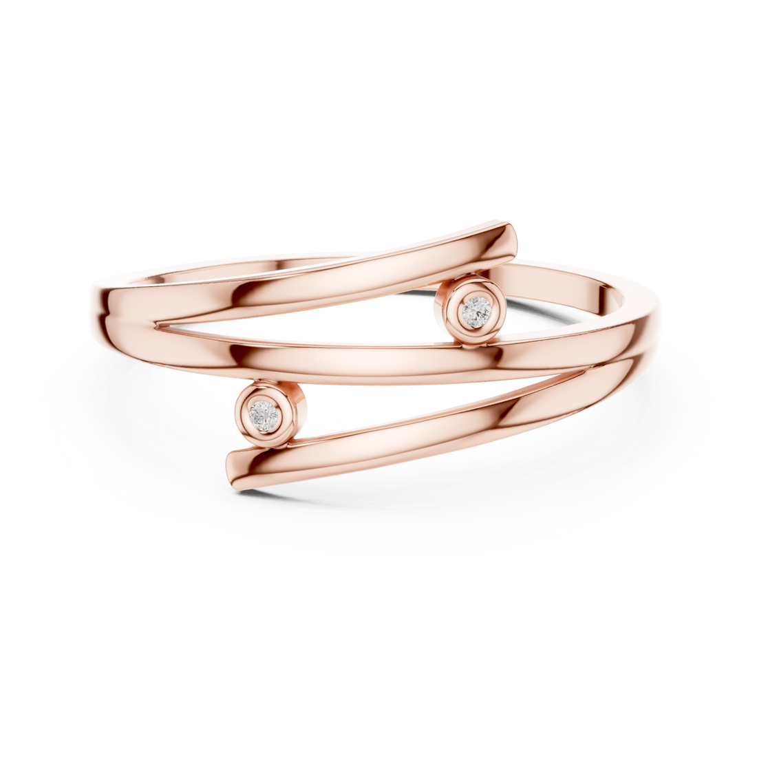  Rose Gold Everlace Sleek Sculpture Ring Right View