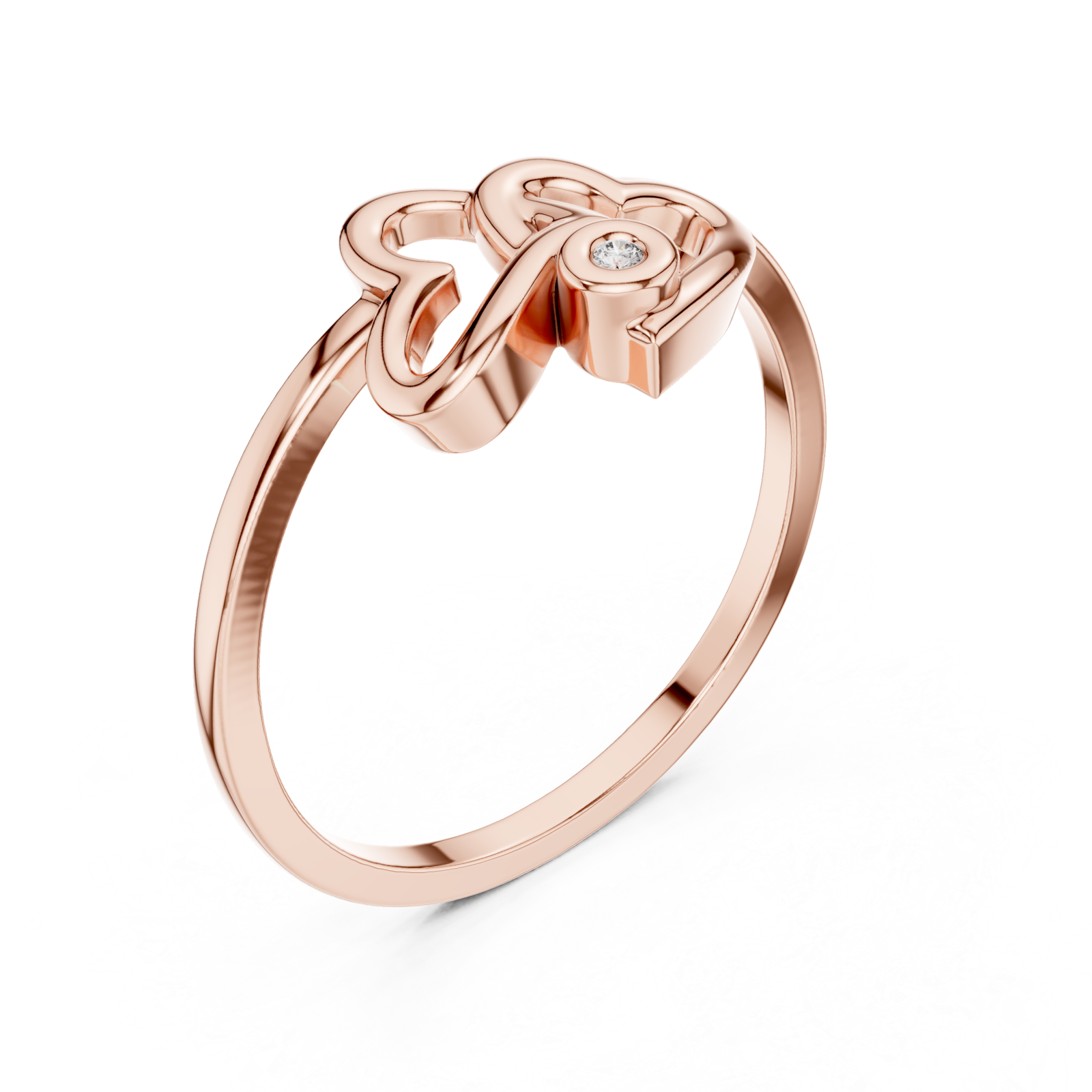  Rose Gold Midnight Whisper Promise Keepsake Ring Right View