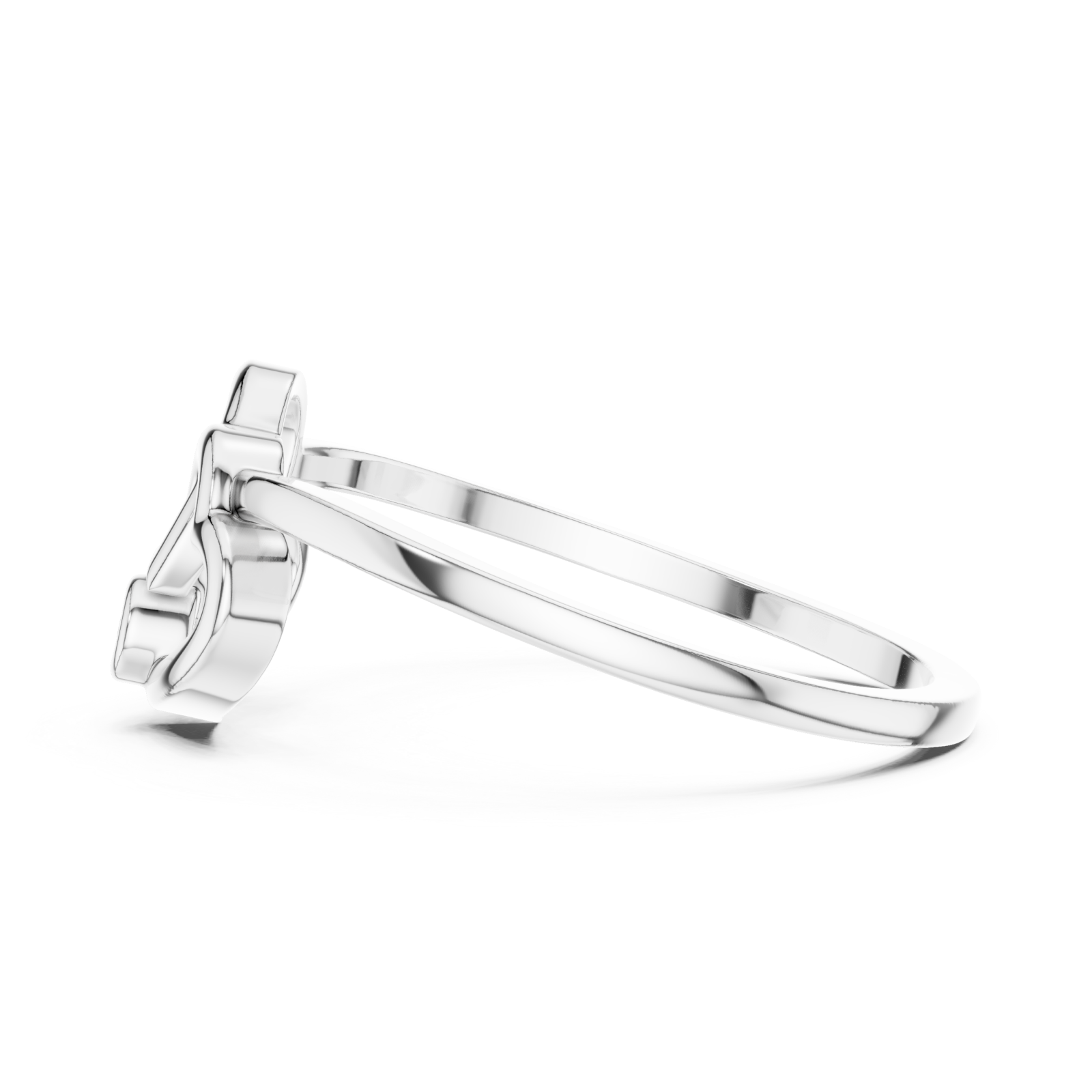  White Gold Midnight Whisper Promise Keepsake Ring Side View