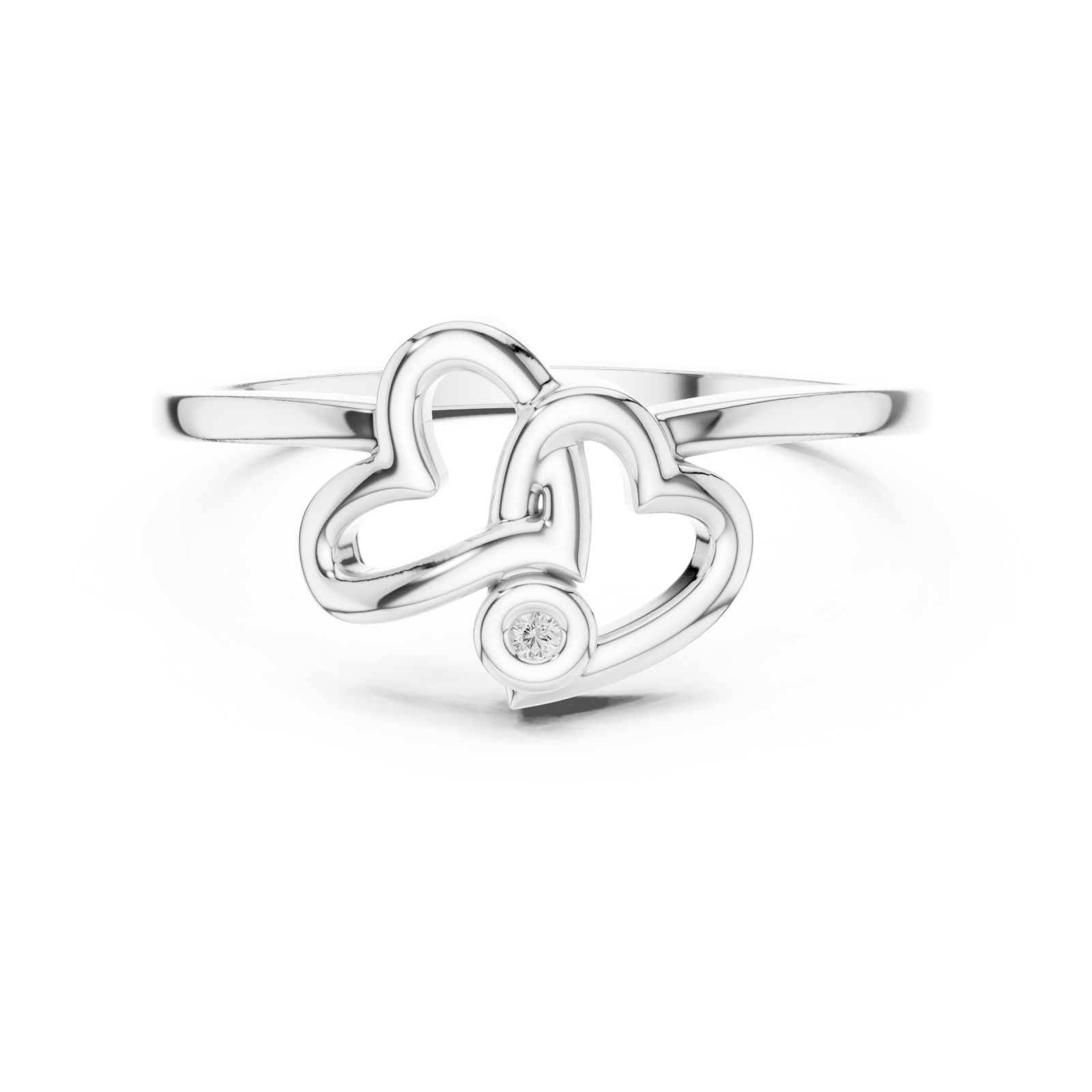  White Gold Midnight Whisper Promise Keepsake Ring Front View