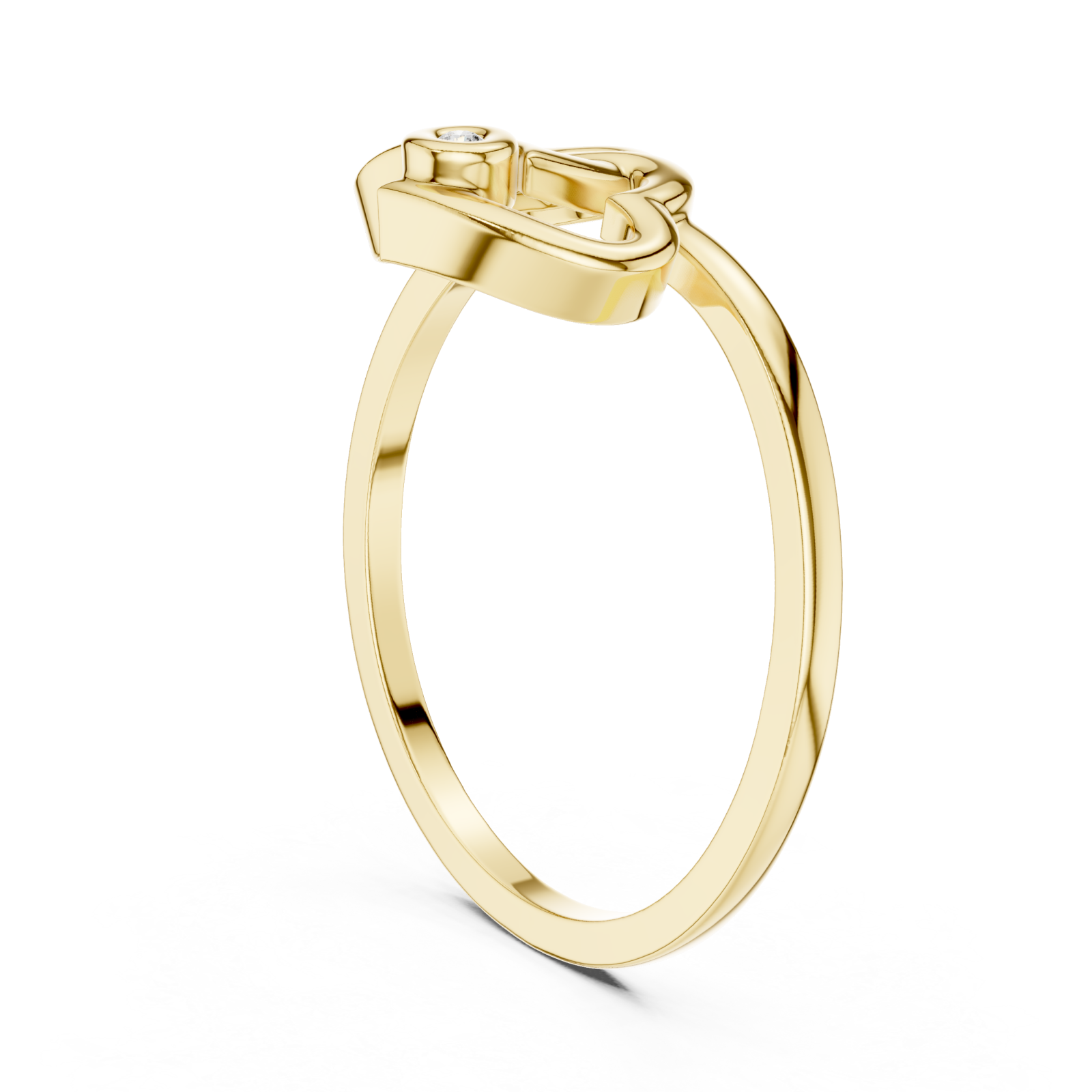  Gold Midnight Whisper Promise Keepsake Ring Left View