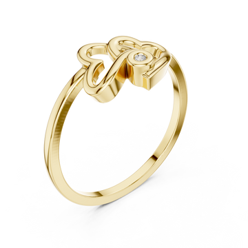 Gold Midnight Whisper Promise Keepsake Ring Right View