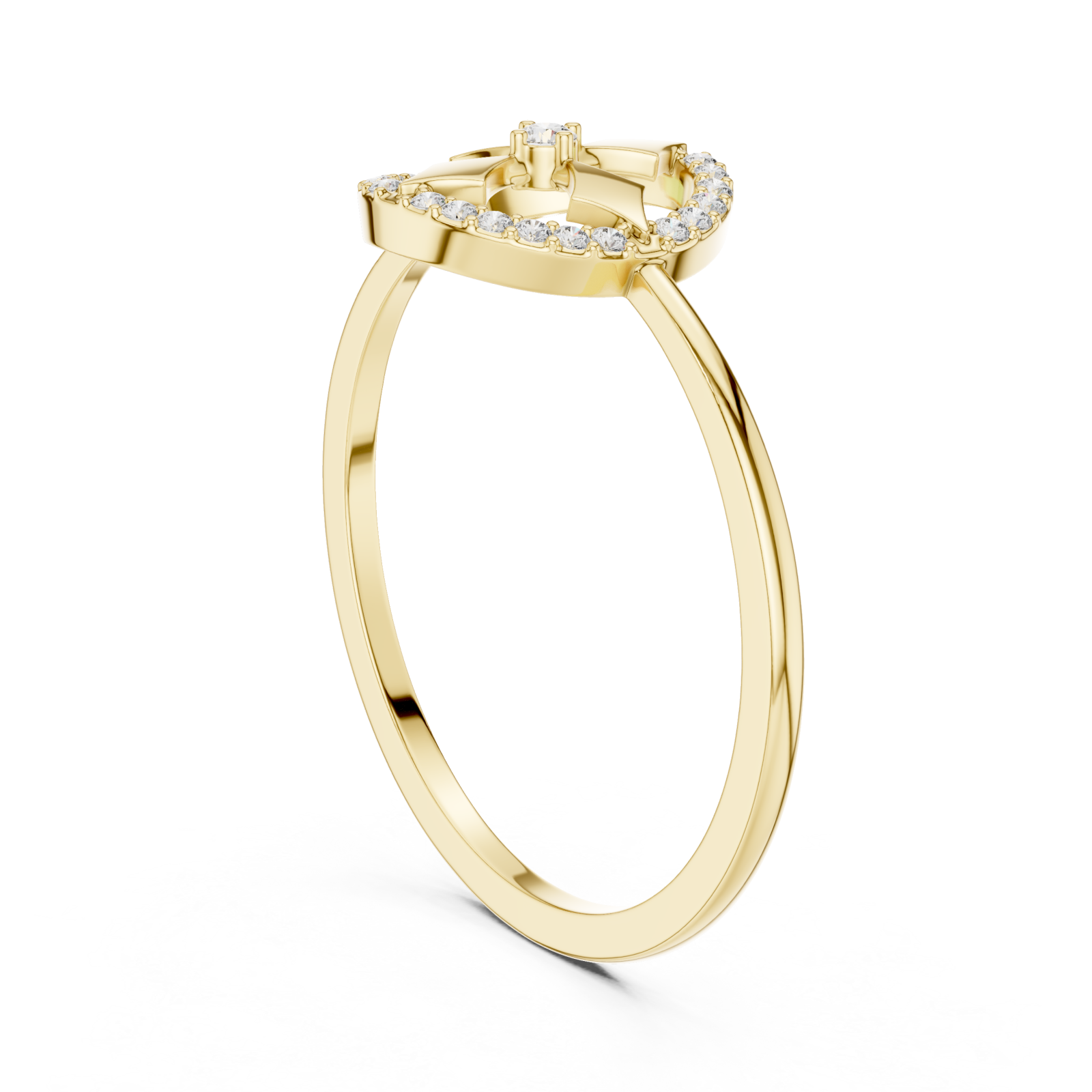 Gold Eden Crest Ring Left View