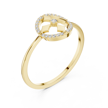 Gold Eden Crest Ring Right View