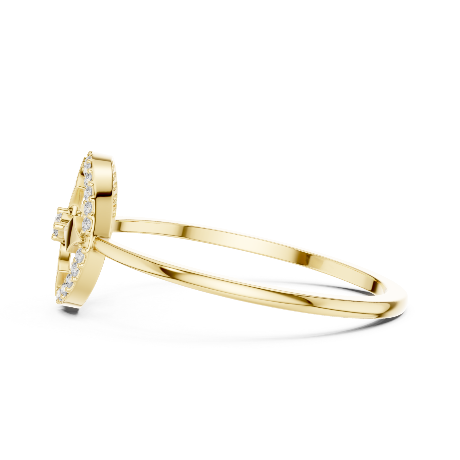  Gold Eden Crest Ring Side View