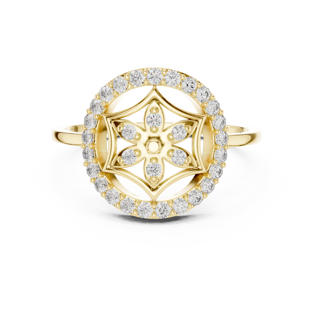 Gold Heartsong Petal Ring Right View