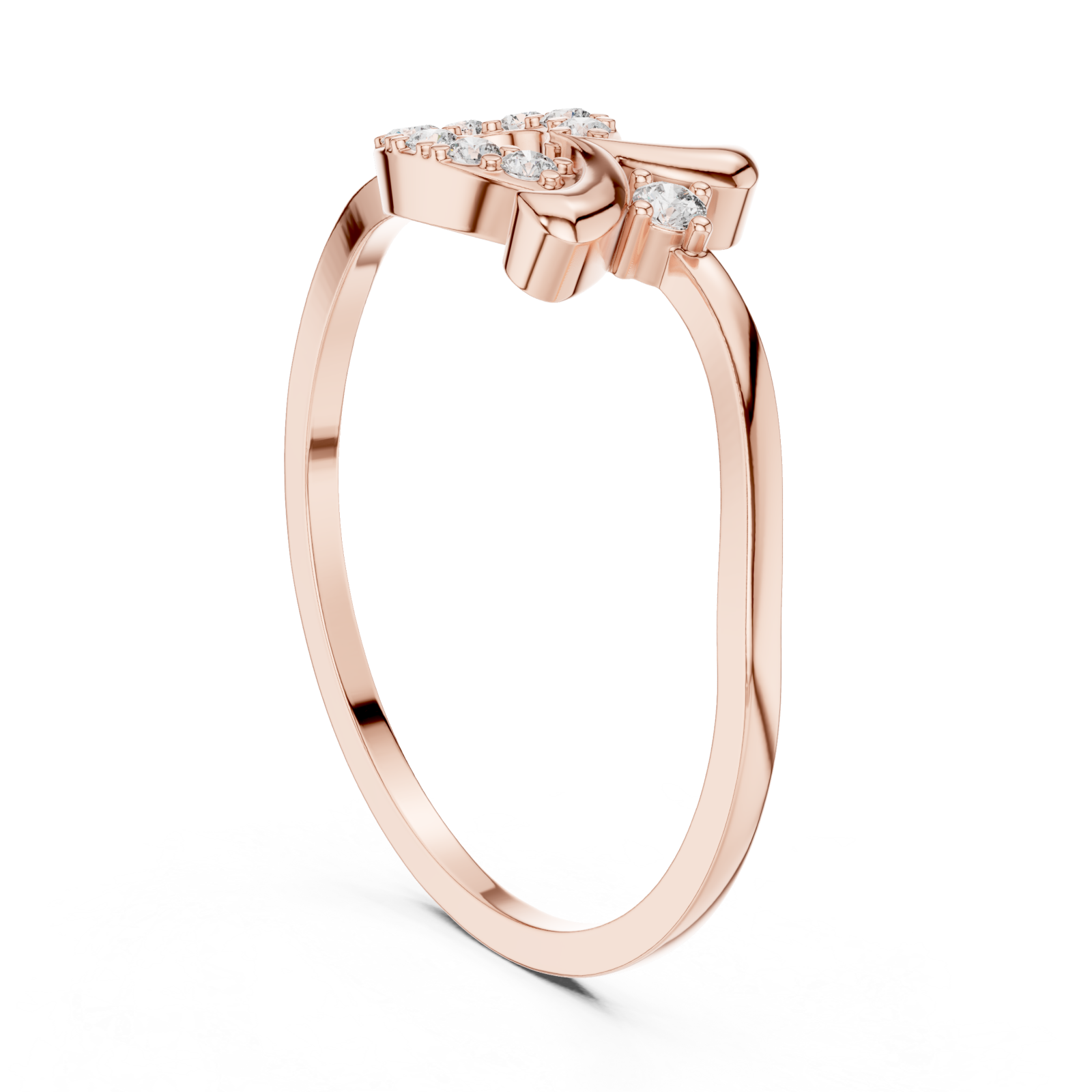  Rose Gold Opaline Embrace Ring Left View