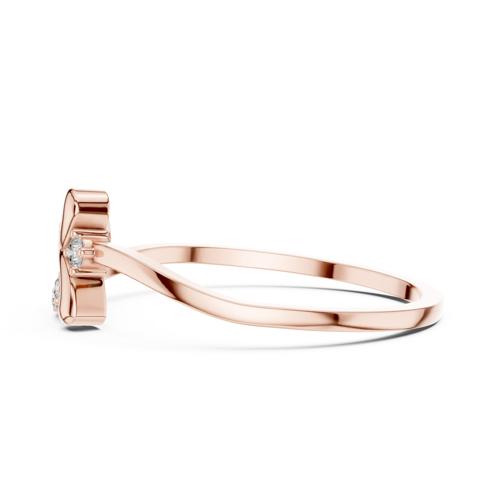  Rose Gold Opaline Embrace Ring Side View