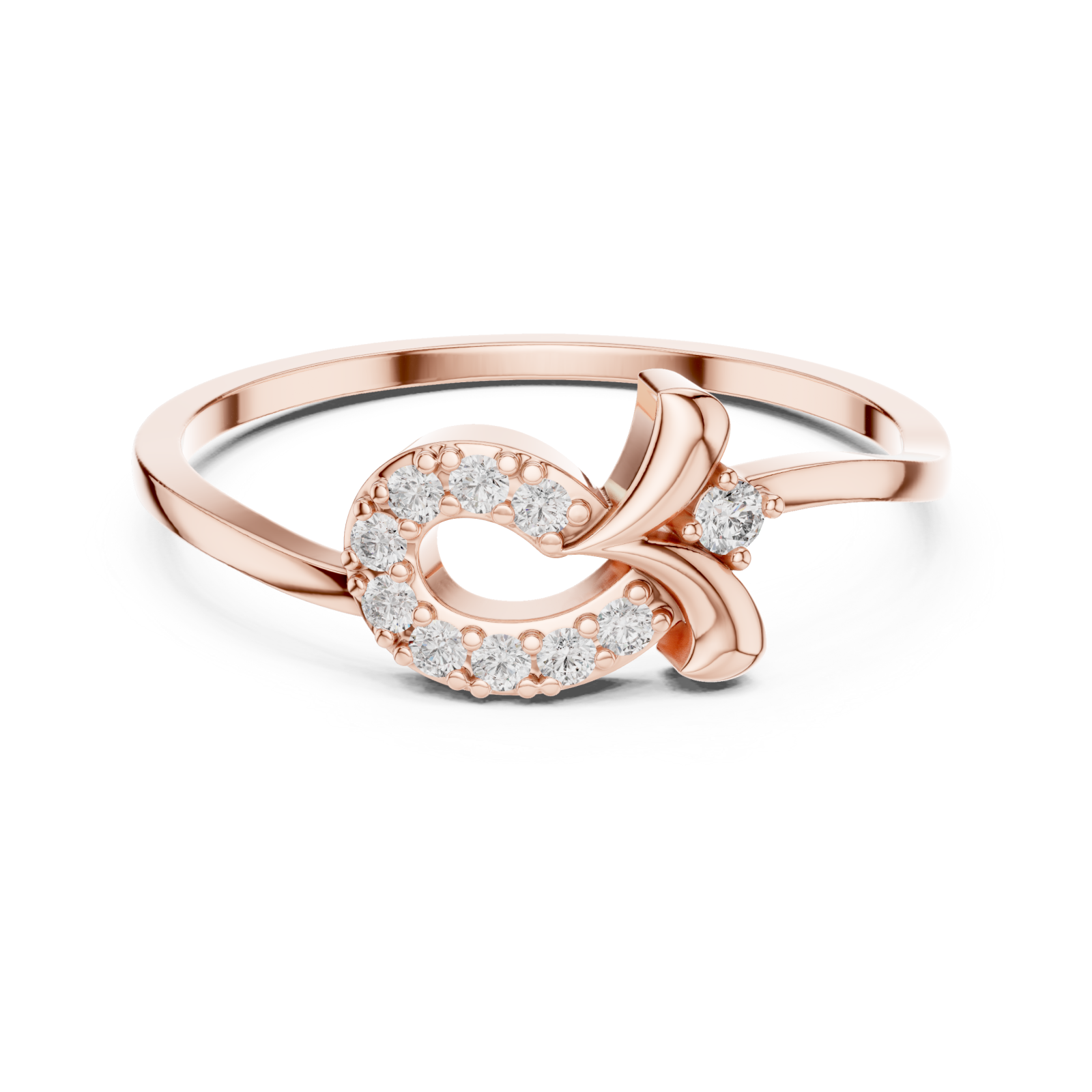  Rose Gold Opaline Embrace Ring Front View
