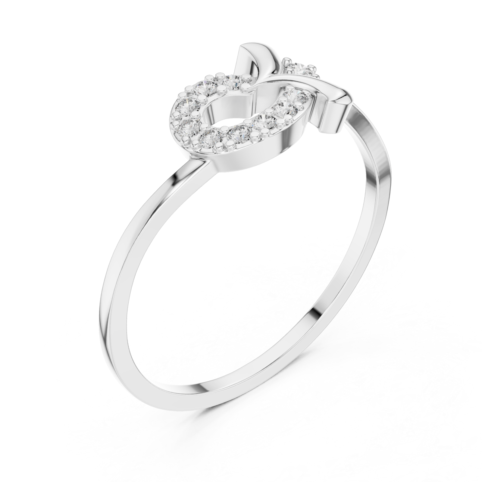  White Gold Opaline Embrace Ring Right View