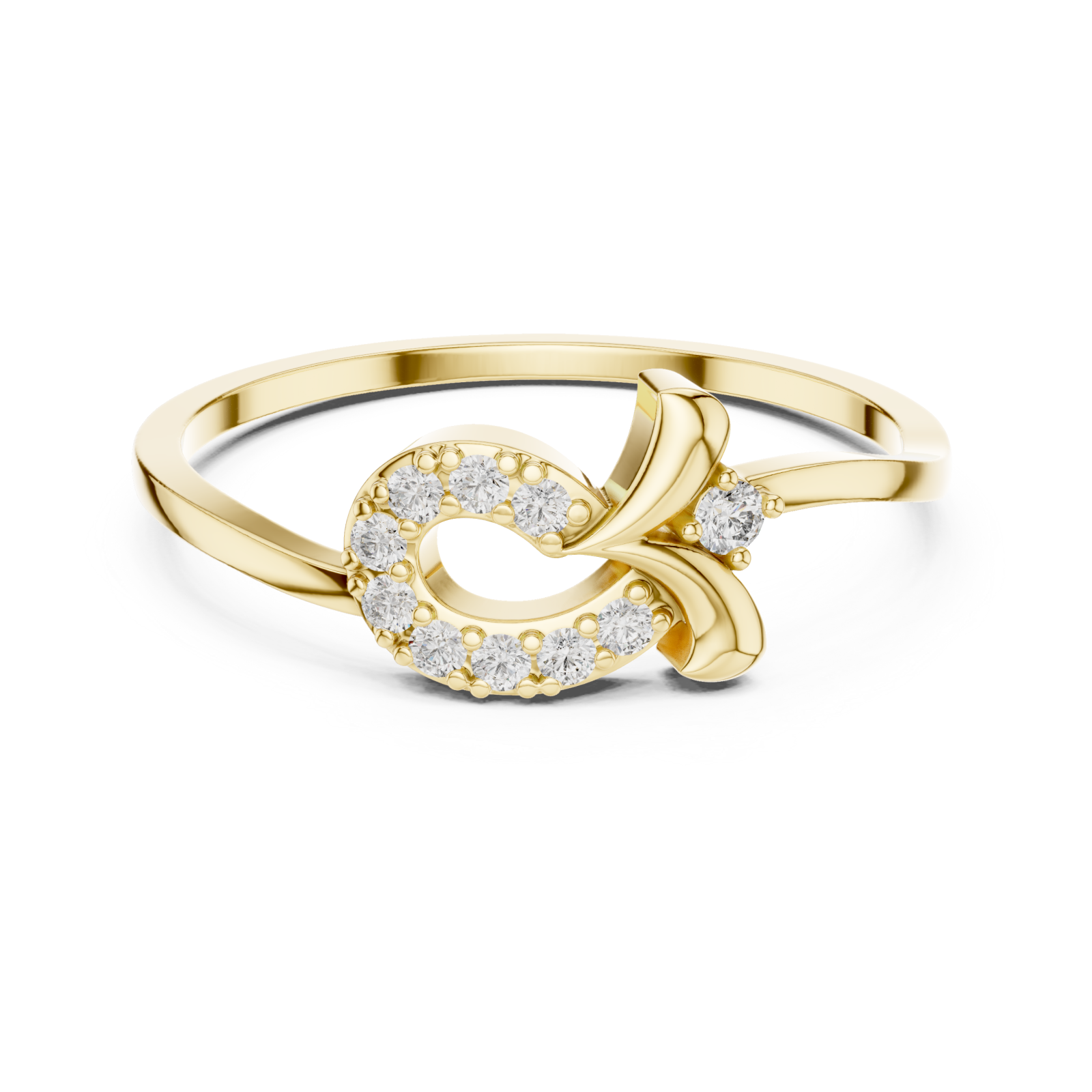  Gold Opaline Embrace Ring Front View