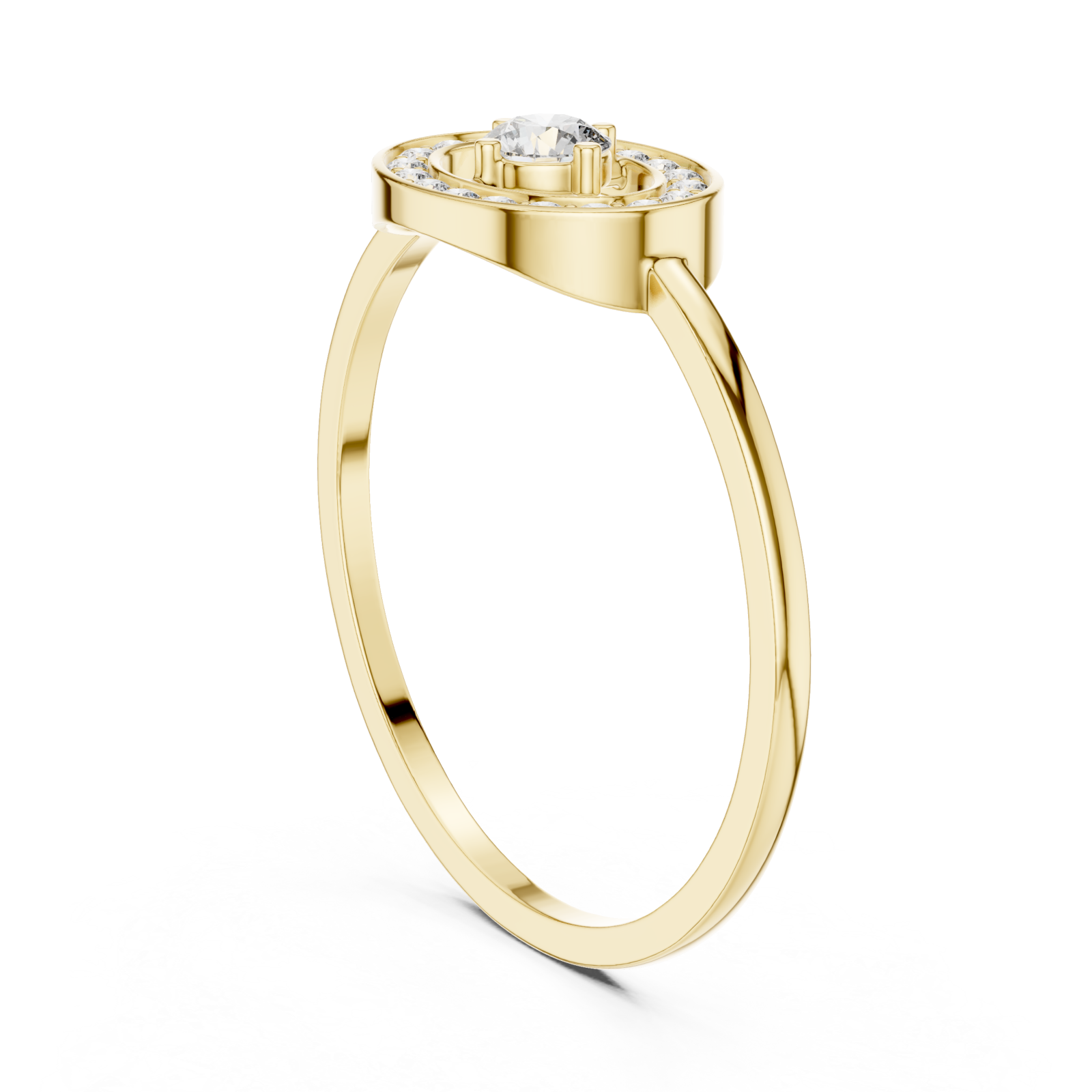  Gold Elara Orbit Ring Left View