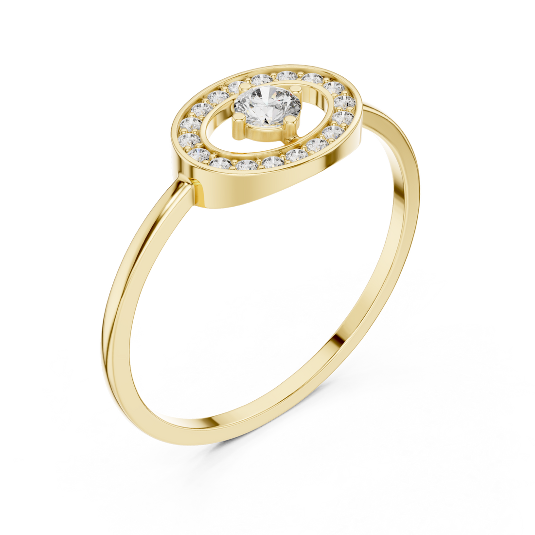 Gold Elara Orbit Ring Right View