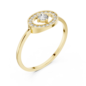 Gold Elara Orbit Ring Right View