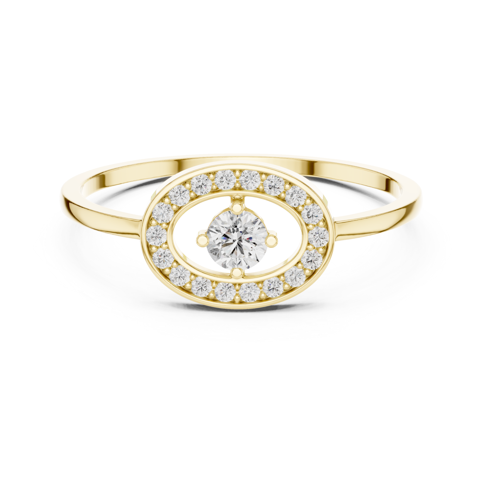  Gold Elara Orbit Ring Front View