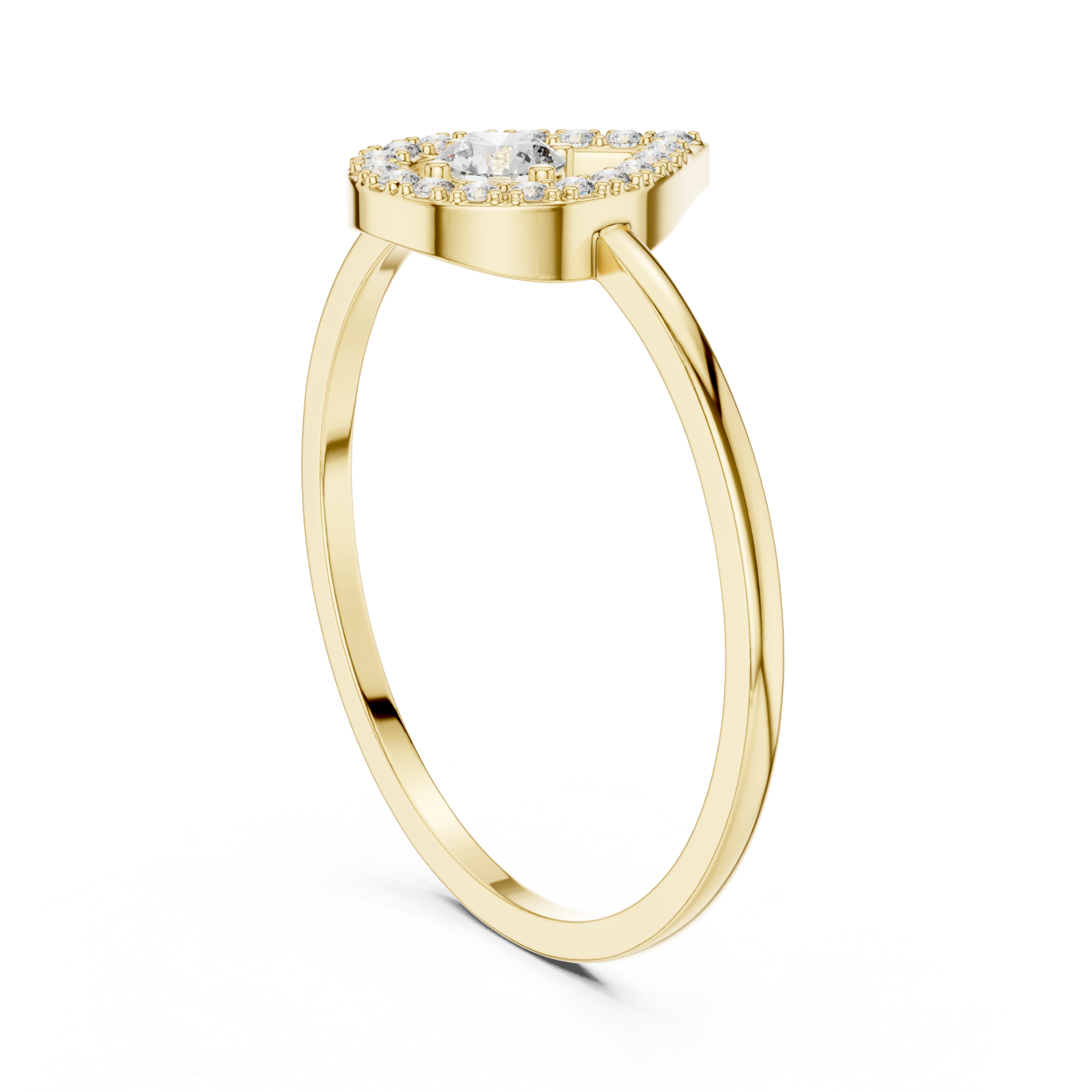  Gold Enchanted Droplet Ring Left View