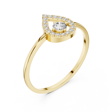 Gold Enchanted Droplet Ring Right View
