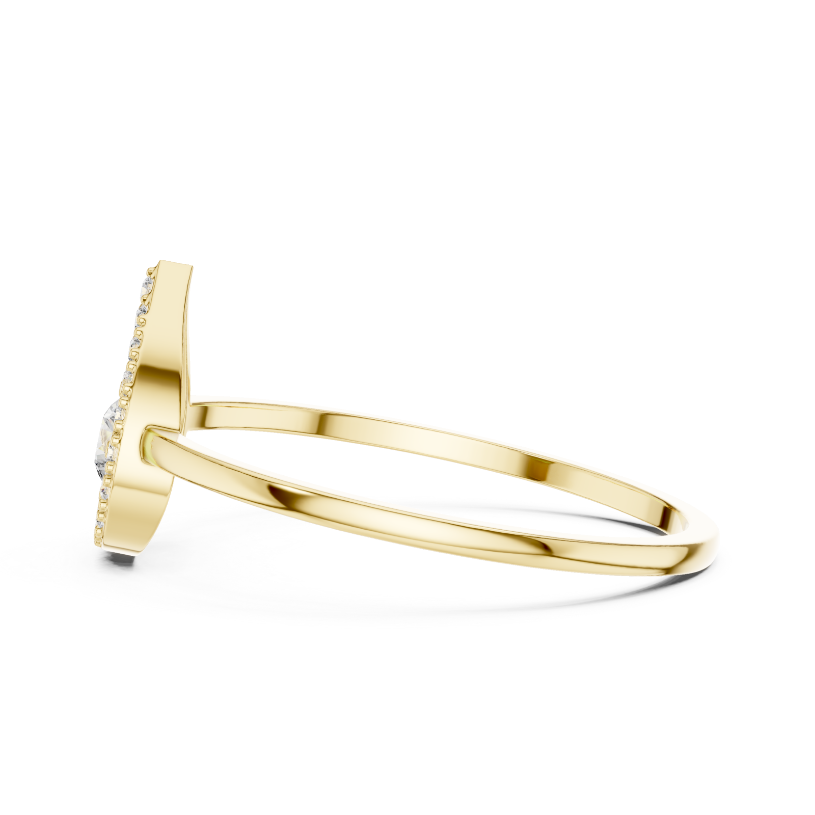  Gold Enchanted Droplet Ring Side View