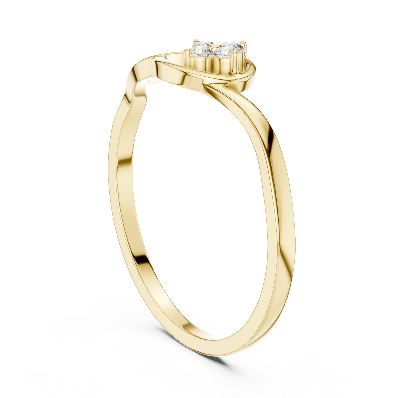  Gold Serene Loop Ring Left View
