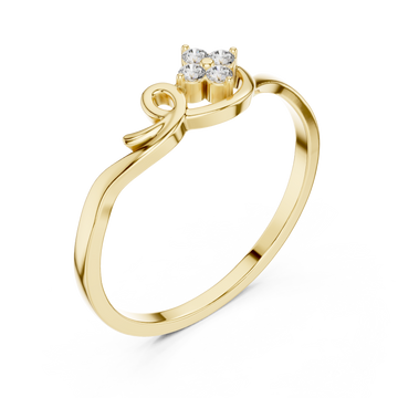 Gold Serene Loop Ring Right View
