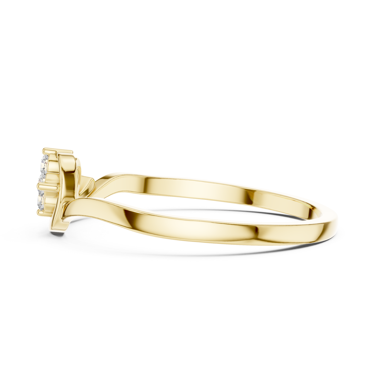  Gold Serene Loop Ring Side View