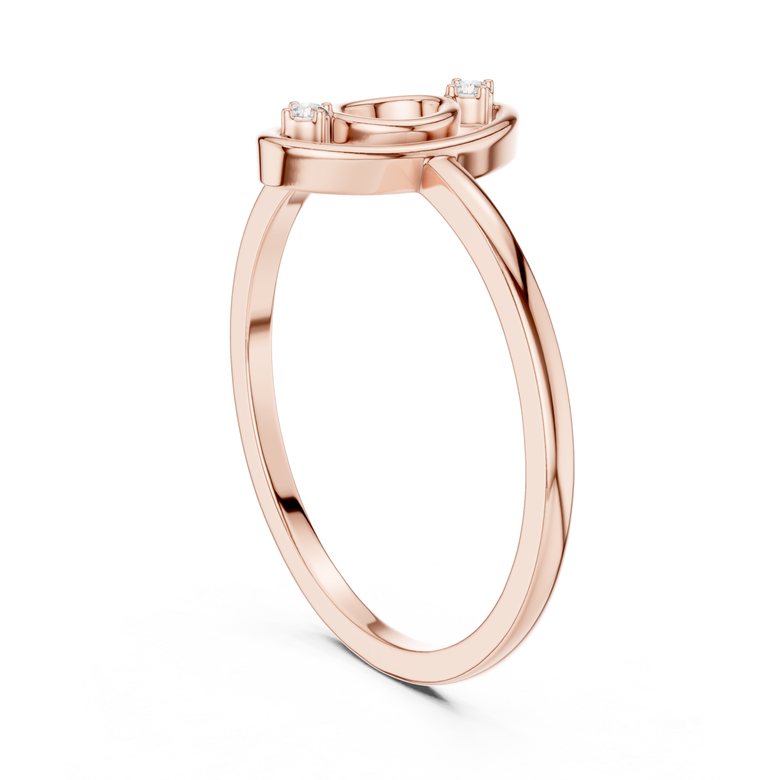  Rose Gold Muse Spiral Ring Left View