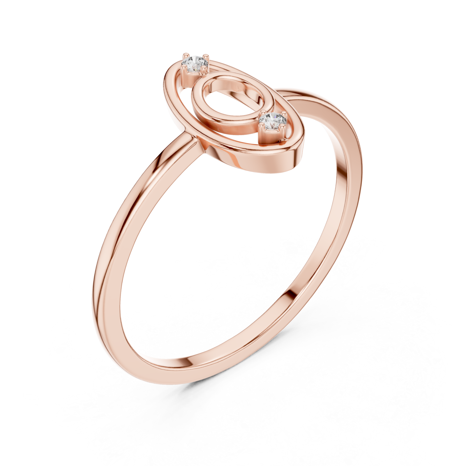  Rose Gold Muse Spiral Ring Right View