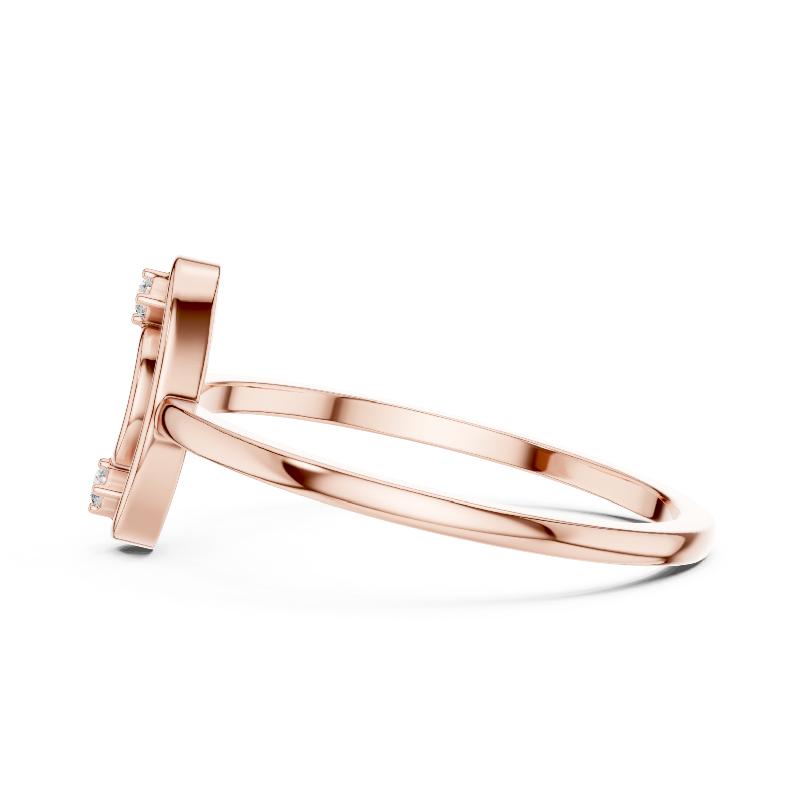  Rose Gold Muse Spiral Ring Side View