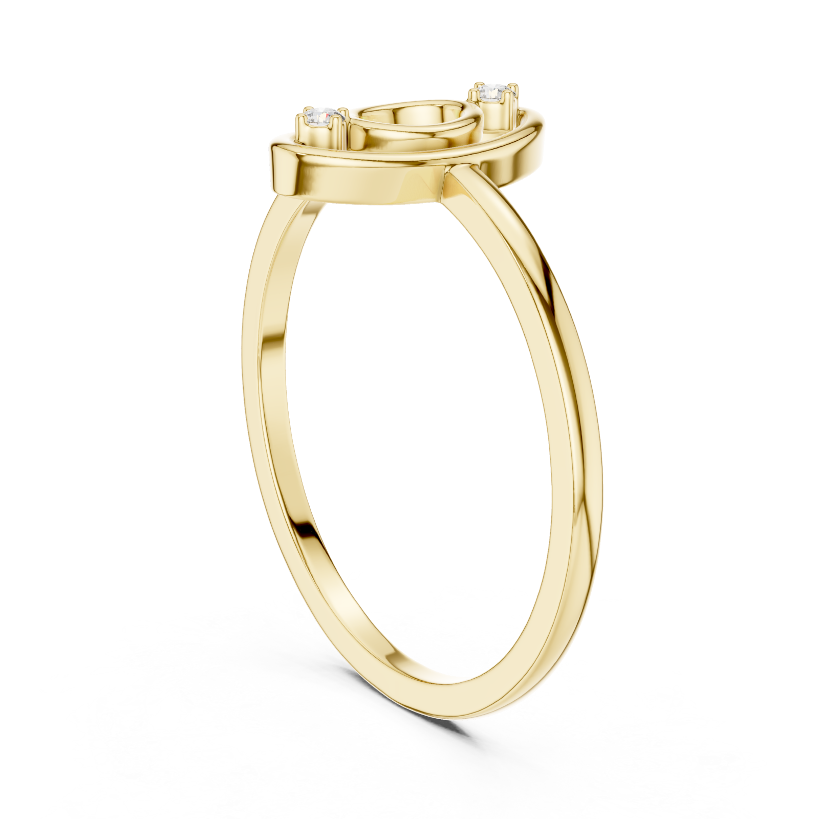  Gold Muse Spiral Ring Left View