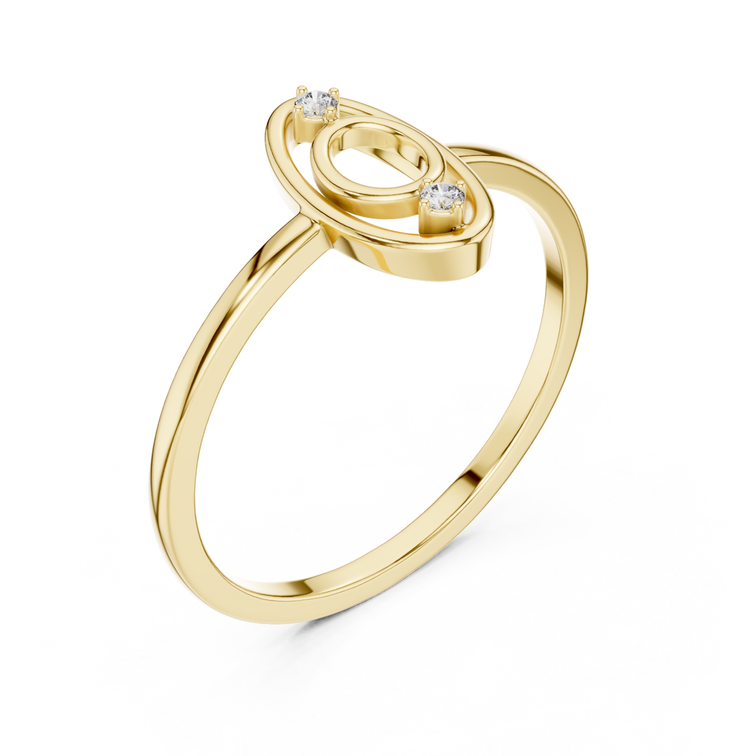 Gold Muse Spiral Ring Right View