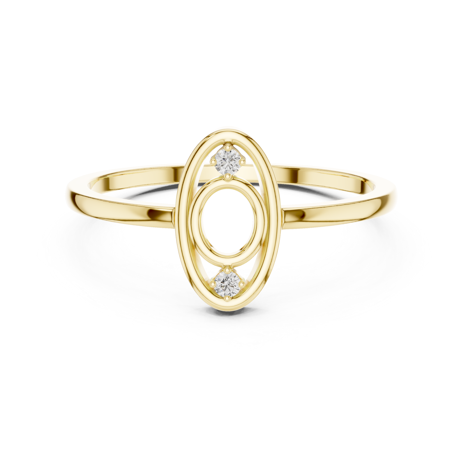  Gold Muse Spiral Ring Front View