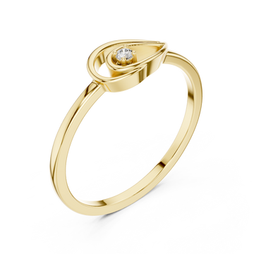 Gold Essence Teardrop Ring Right View