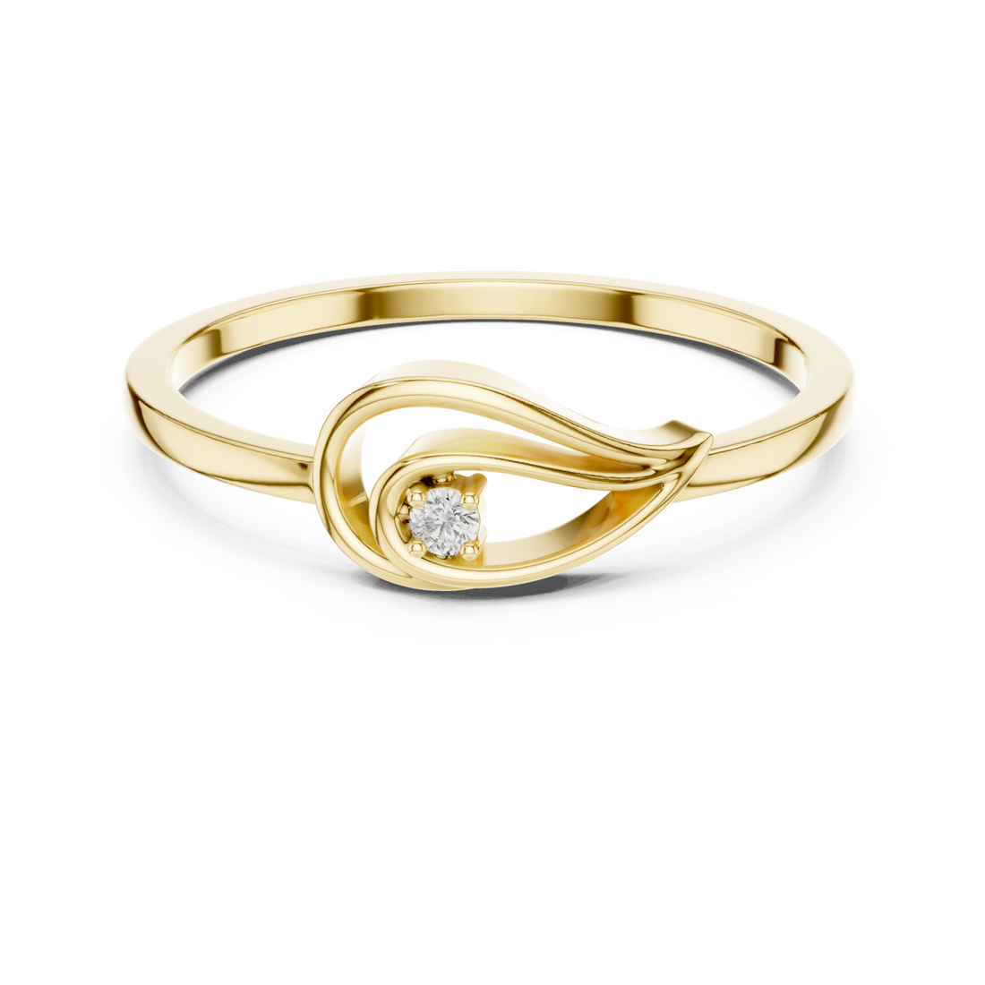 Gold Essence Teardrop Ring Right View
